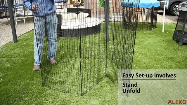 Small 8 Panel Dog Kennel 48 Inches Setup смотреть онлайн