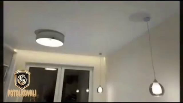 НАТЯЖНЫЕ ПОТОЛКИ САТИНОВЫЕ С НАКЛАДНЫМИ СВЕТИЛЬНИКАМИ от компании PotolKOVAli. смотреть онлайн