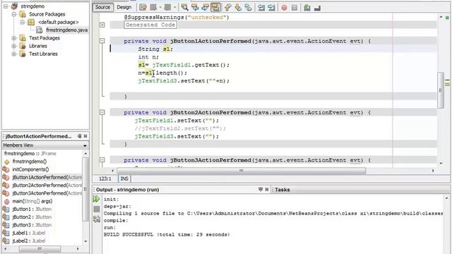 Find length of String using NetBean IDE смотреть онлайн