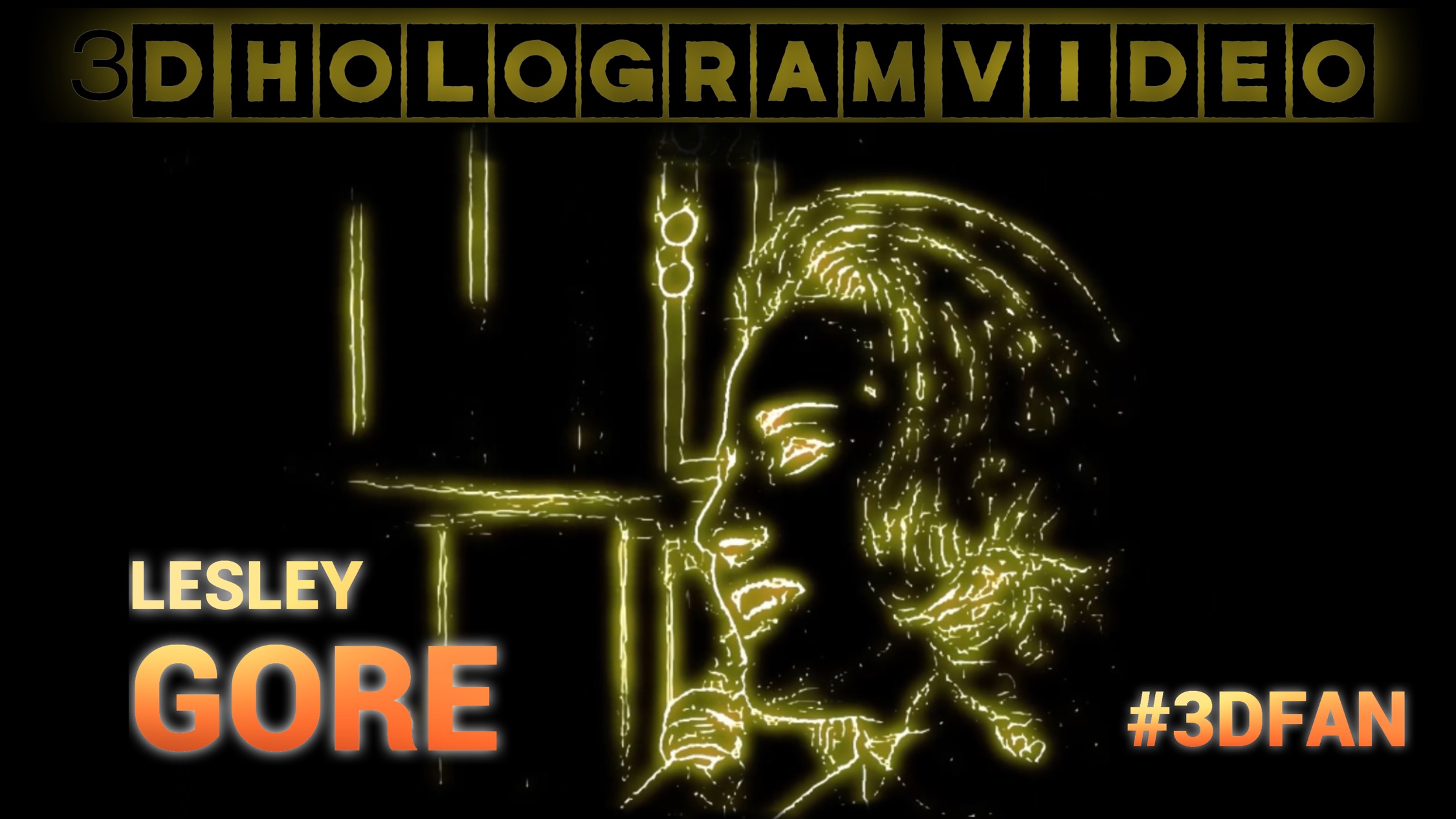 Lesley Gore. 4К.  3D голограмма. Для 3D  вентилятора. #3dhologramfan #hologram #4k