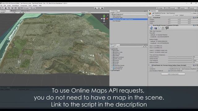 Real World Terrain - Finding a route on terrains using Online Maps API | Unity Assets смотреть онлайн