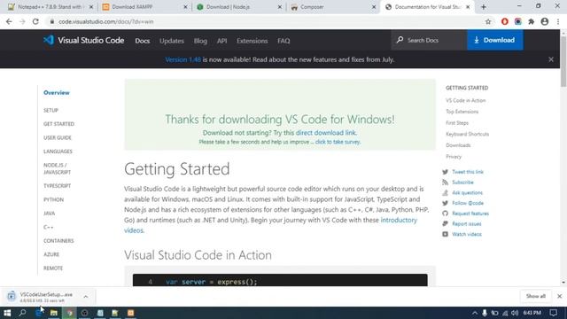 Install the basic software installation | Xampp server | Notepade ++ | Node js | Composer | 2021 смотреть онлайн