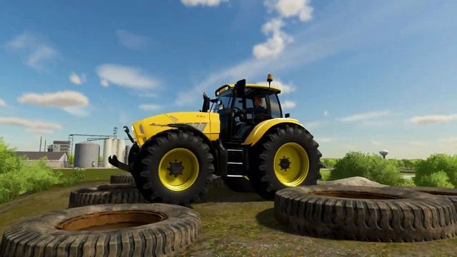 COLORED LAMBORGHINI LARGE TRACTORS DEATH RUN - Farming Simulator 2022 смотреть онлайн