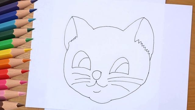 How to draw a theatrical cat mask, how to draw a cat смотреть онлайн