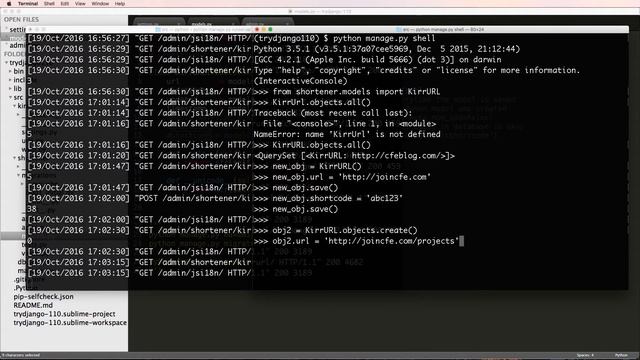 Try Django 1.10 - 13 of 40 - Saving in the Python Shell смотреть онлайн