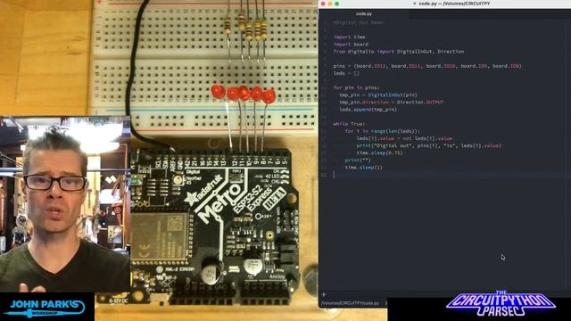 John Park's CircuitPython Parsec: Digital Output @adafruit @johnedgarpark #adafruit #circuitpython смотреть онлайн