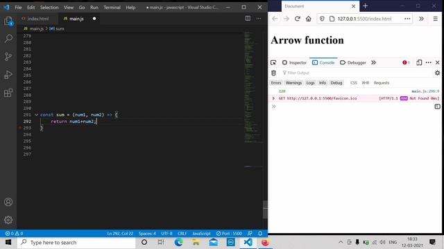 Arrow function in JavaScript смотреть онлайн