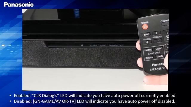 Panasonic - Home Audio - SC-HTB01 - Gaming Speaker, How to toggle the "Auto Power Off" Function. смотреть онлайн