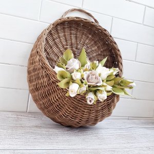 Doorbasket. Дорбаскет из бумажных трубочек. Плетение из газет