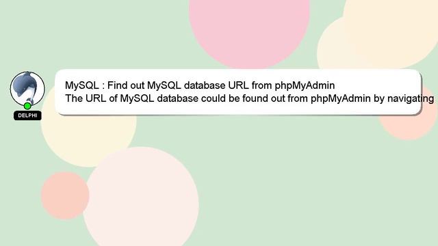 MySQL : Find out MySQL database URL from phpMyAdmin смотреть онлайн