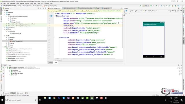 Kotlin Android Tutorial - Multichoices Quiz App Part 1 Make Categories смотреть онлайн