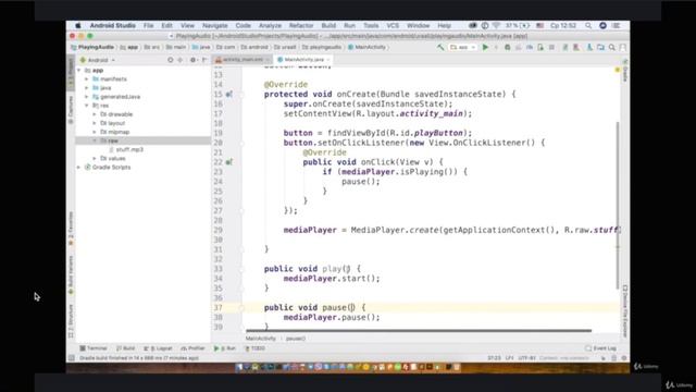 №58 "Android разработка - с нуля до профессионала" (2022, Udemy) - Используем аудио в приложении смотреть онлайн
