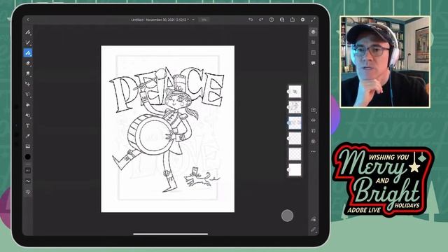Design A Festive Coloring Book Page With Kyle T. Webster | Adobe Creative Cloud