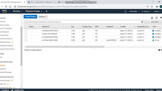aws boto3 automation | list ebs volumes using boto3 filter method смотреть онлайн