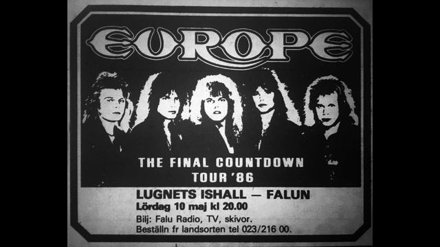 Europe The final Countdown Tour 1986 at Lugnets ishall in Falun, Sweden 10 Maj 1986 смотреть онлайн