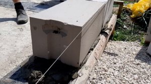 Как уложить первый ряд газоблока