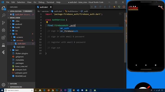 Flutter & Firebase App Tutorial #4 - Firebase Auth смотреть онлайн
