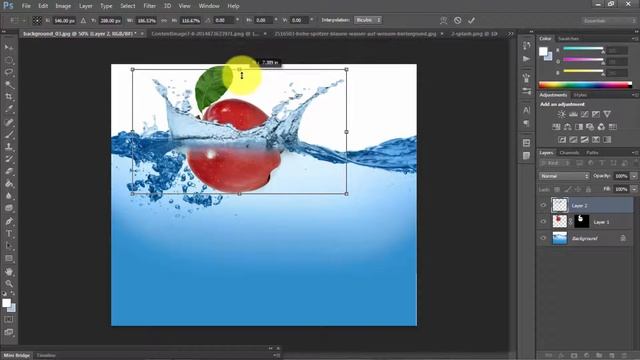 Fruit in Water Splash Photo Manipulation in Photoshop CS6 or CC смотреть онлайн