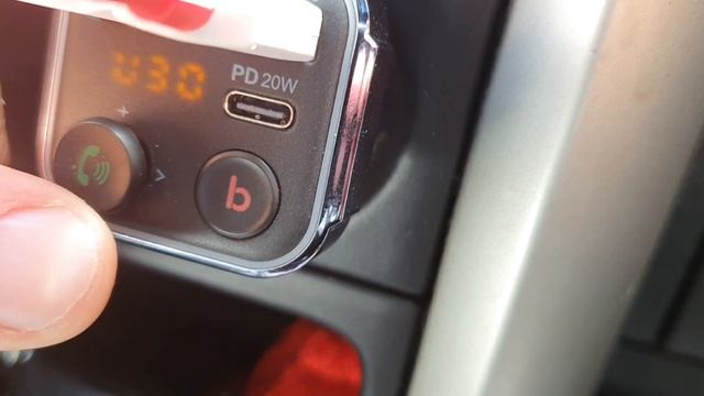 LENCENT FM Transmitter In-Car Adapter,Type-C PD 20W+ QC3.0 Fast USB Charger, Wireless Bluetooth 5.0
