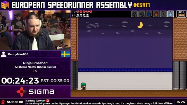#ESA17 Speedruns - Ninja Smasher! [All Items No KG (Chain Sickle)] by KennyMan666 смотреть онлайн