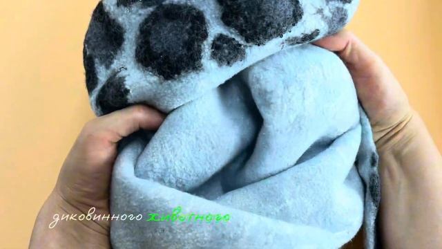 Шапка ушанка из нежного мериноса в технике мокрого валяния (обзор изделия) смотреть онлайн