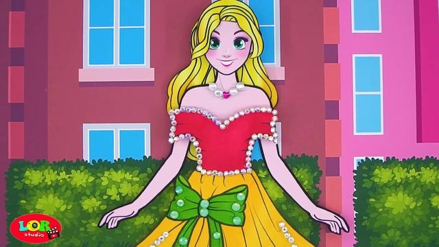 Paper Dolls Dress Up - Rapunzel Girl Friend vs Best Friend Dress - Barbie Story & Crafts смотреть онлайн