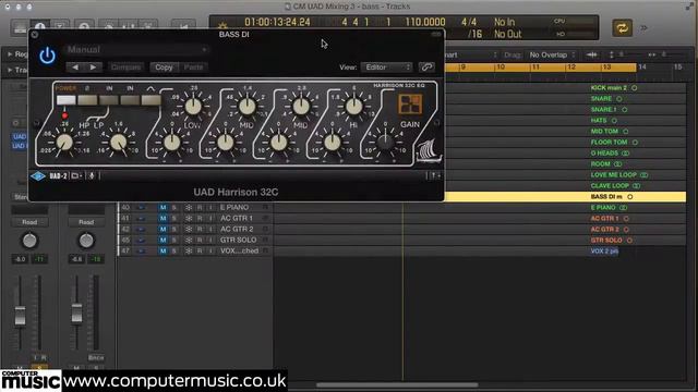 Bass guitar EQ with UAD Pultec and Harrison plugins - part 2/6 смотреть онлайн