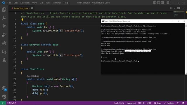 final keyword in java - final class in simple words with example смотреть онлайн