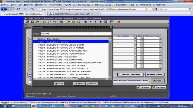 NOMINA - CONCEPTOS DE NOMINA смотреть онлайн