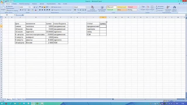 Microsoft Excel. Формула СУММЕСЛИ смотреть онлайн