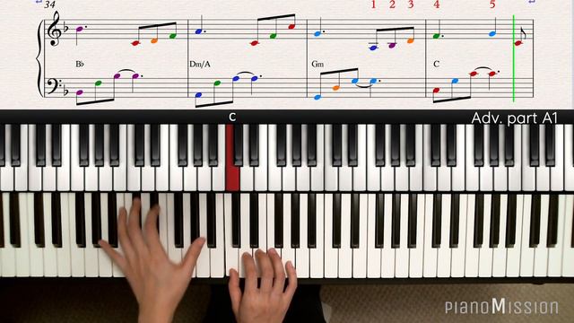 [Real Piano Tutorial] CAN'T HELP FALLING IN LOVE_ Advanced part with sheets смотреть онлайн