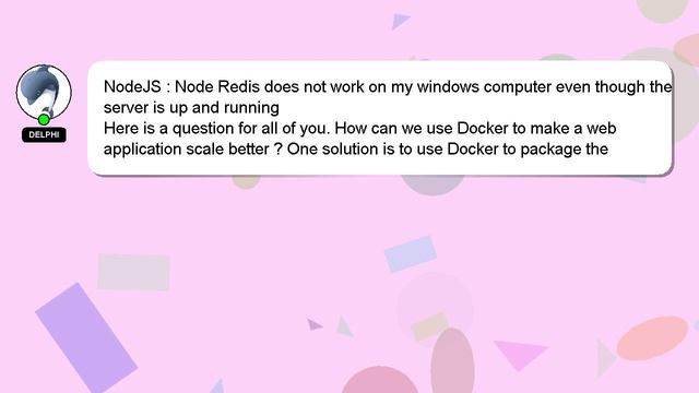 NodeJS : Node Redis does not work on my windows computer even though the server is up and running смотреть онлайн
