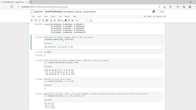 Random and choice-NumPy смотреть онлайн