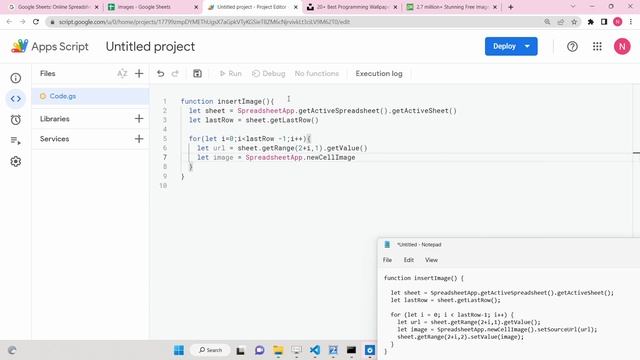 Google Apps Script Tutorial to Download Images From URL to Sheets Rows Cells & Google Drive Folder смотреть онлайн