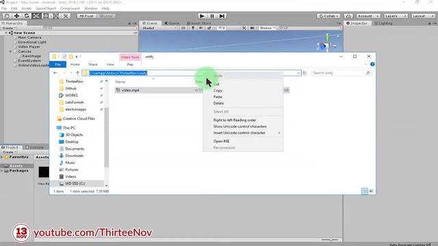 How to load a video from URL across Internet and play it on Unity as 2D UI and 3D object's texture смотреть онлайн