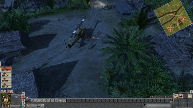 Men of War Vietnam - Bonus campaign walkthrough - Mission 4 - Sheltering Night 2/2 смотреть онлайн