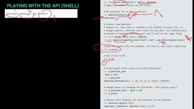 django tutorials #20 | Django Model in the Shell part 1 | التعامل مع بايثون جانقو مودل في shell смотреть онлайн