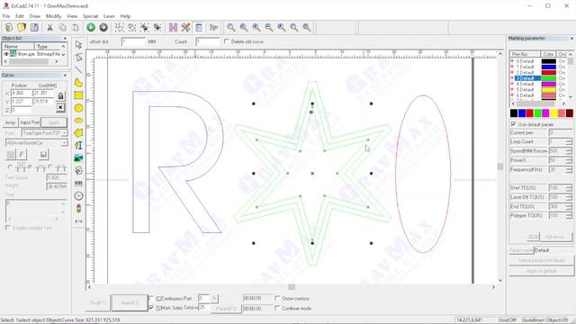 Как создать контур смещенный относительно имеющегося контура или текста в программе Ezcad смотреть онлайн