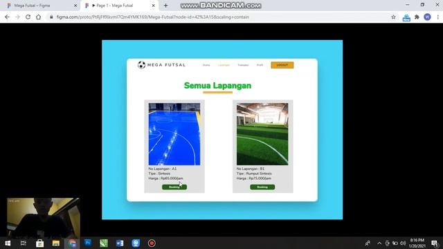 UI Design Pemesanan Lapangan Mega Futsal Dengan Figma смотреть онлайн
