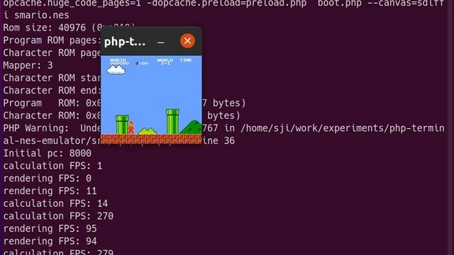 php-terminal-nes-emulator + PHP8 + SDL(via FFI) + JIT(tracing) +Parallel + Hand Optimization + mari смотреть онлайн