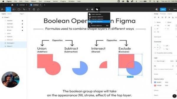 Figma: Boolean Operations