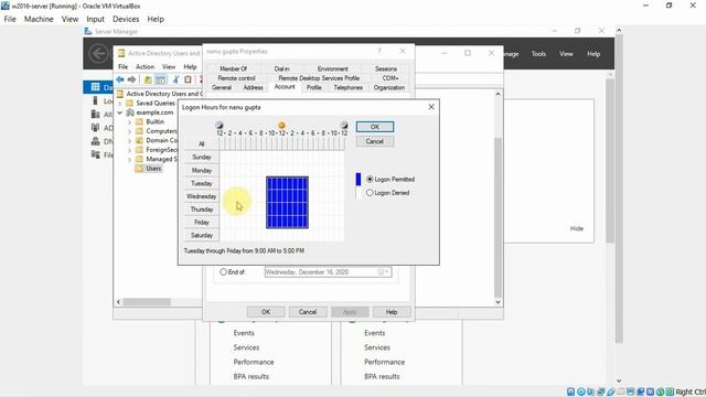 32 Restrict Logon Hours Demo | Active Directory Users | Windows Server 2016 Tutorial смотреть онлайн
