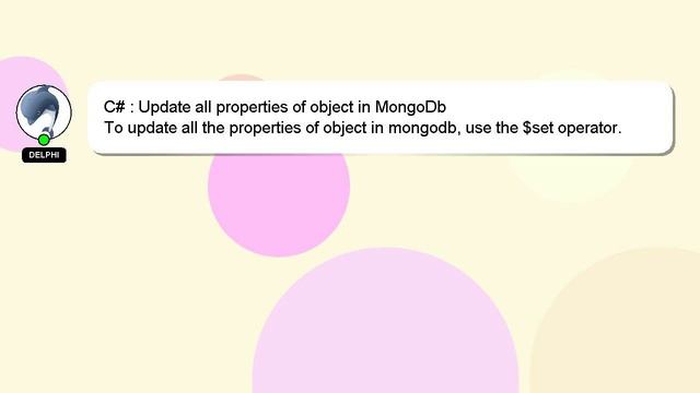 C# : Update all properties of object in MongoDb смотреть онлайн