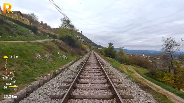 Cab Ride Metlika - Novo mesto (Slovenian Railways) - train drivers view in 4K смотреть онлайн
