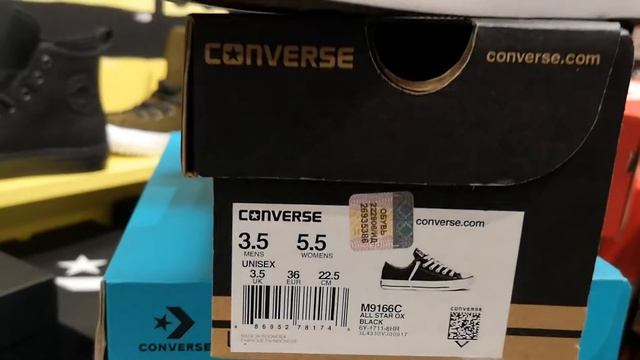 Converse Chuck Taylor All star OX M9166C чёрные низкие оригинал смотреть онлайн