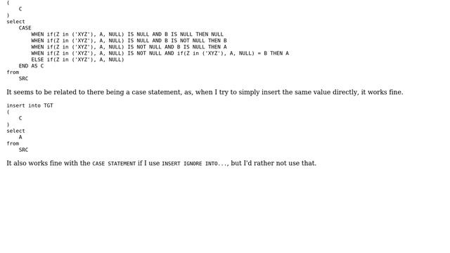 SQL Error [1292] "Truncated incorrect INTEGER value" - with Varchar columns and CASE. Why? смотреть онлайн