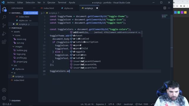 ?Cambia VARIABLES CSS desde JAVASCRIPT - Portfolio Web desde 0 parte 2? смотреть онлайн