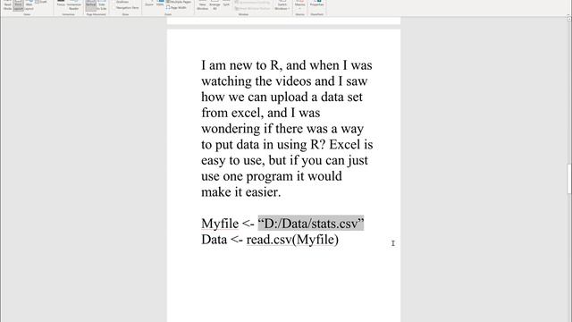 Chapter 11: Reading data into R using excel смотреть онлайн