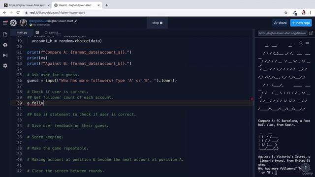 Day 14 - 135-Solution & Walkthrough of the Higher Lower Game смотреть онлайн