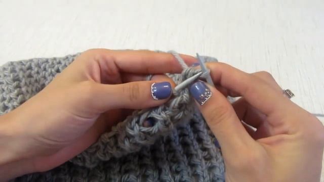 Вязаный снуд спицами. Подробный МК. смотреть онлайн